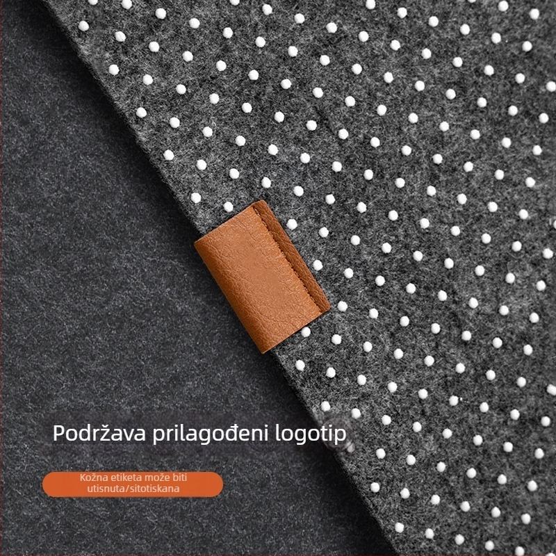 Podložnica za miš od filca s kožnom oznakom, ekstra velika, protuklizna desk podloga za gaming i rad, teksturirana, personalizirana