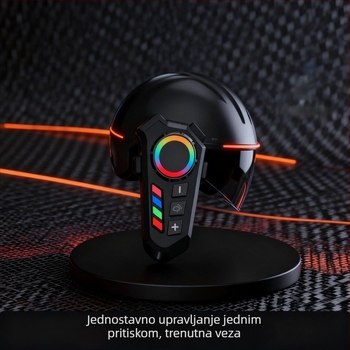 Bluetooth slušalica za kacigu – vodootporna, redukcija buke, dvostrani stereo zvuk, Bluetooth 6.0, domet 10 m