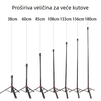 Podna tripod-stativ za telefon – aluminijska legura, prilagodljiv, za fotografiju mobitela i kamere