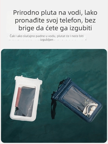 Plivajuća vodootporna torbica za telefon s dvostrukim kukicama, spužvasti dizajn, velik kapacitet za aktivnosti na otvorenom