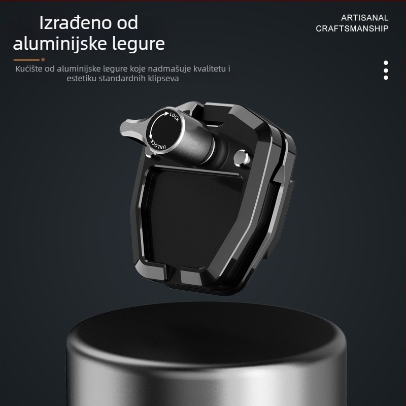 Klip za vjetrobran za akcijske kamere (GoPro, DJI, Insta360) – aluminijska legura, modeli AG1536/AG1537