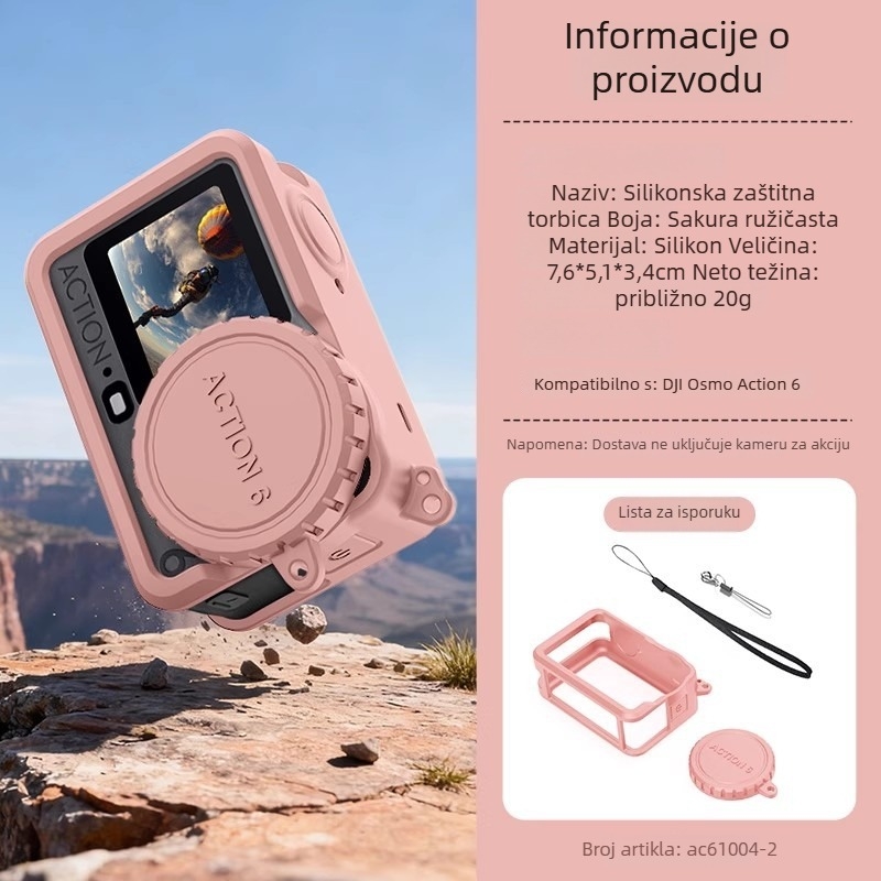 axyn silikonska zaštitna futrola za DJI Osmo Action6 – protuklizna i otpornost na pad