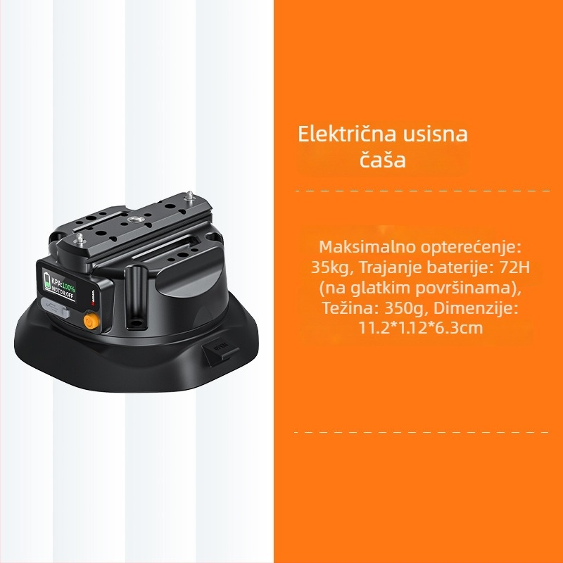 MAMEN Univerzalni auto nosač za telefon i akcijsku kameru – električna vakuumska čašica, aluminijska legura + najlon