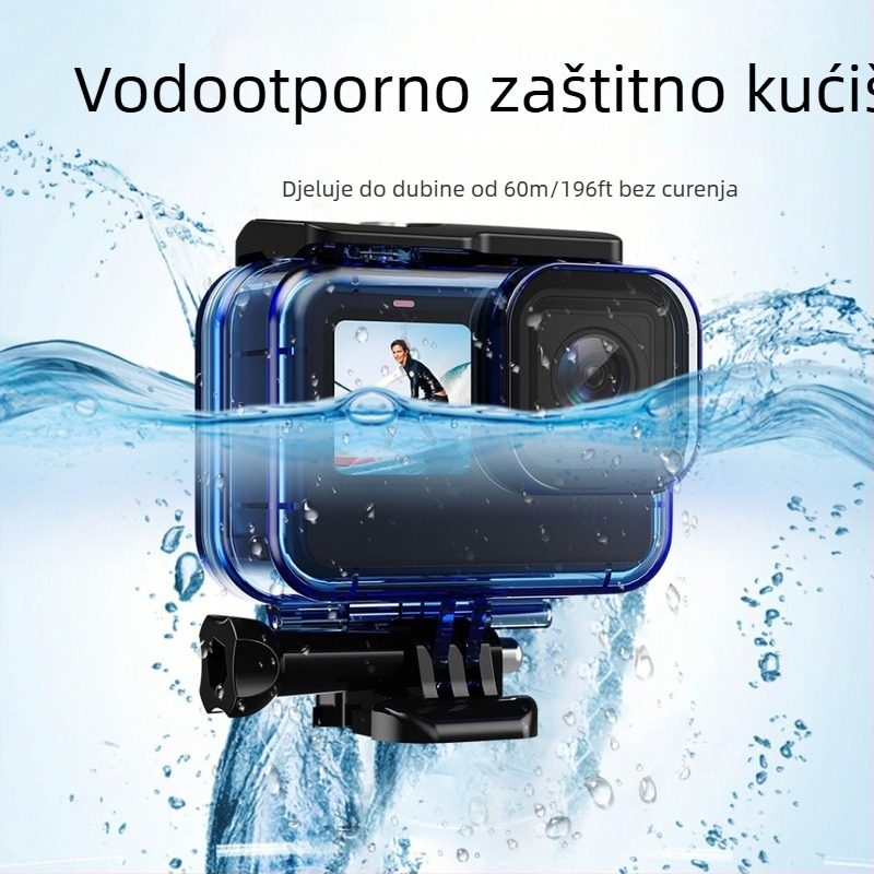 GoPro 9-13 vodootporno kućište za dodatke, set; materijal: PC + kaljeno staklo; logotip tiskano; model: 9-13