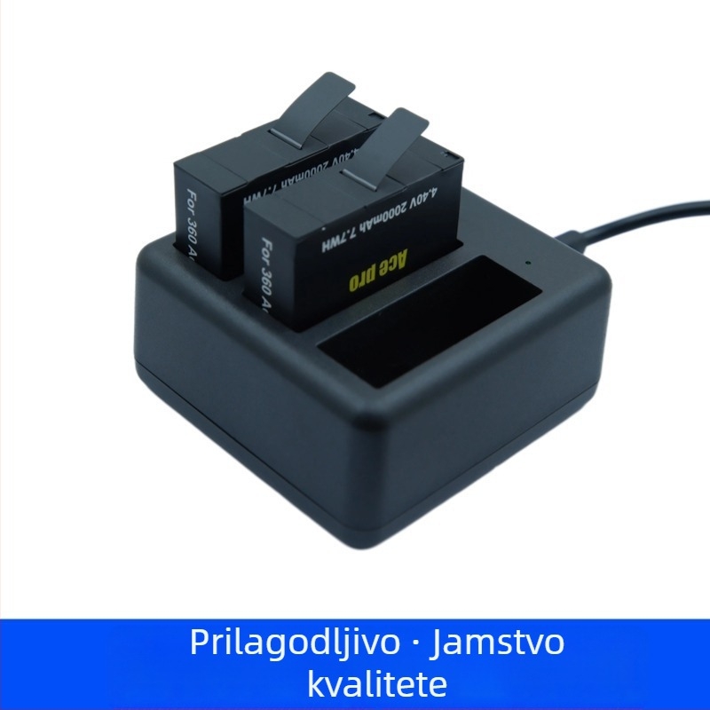 Trokanalni punjač baterija za Insta360 Ace Pro/Pro2 (Model: Insta360acepro; Materijal: Plastika)