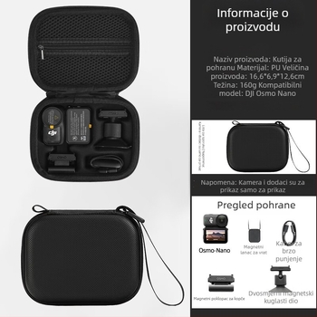 Yingshijiang PU tvrdi zaštitni kućište za DJI Osmo Nano storage bag