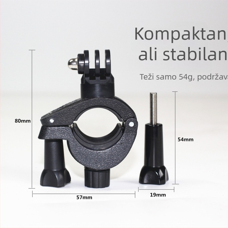 GoPro sportska kamera O-clip nosač, 360° rotirajući, univerzalni, ABS materijal