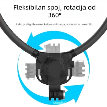 peoolo Halter necklace holder — Držač za vrat s brzim otpuštanjem za sportske kamere i pametne telefone, silikon, mogućnost prilagođenog logotipa