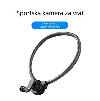 peoolo Halter necklace holder — Držač za vrat s brzim otpuštanjem za sportske kamere i pametne telefone, silikon, mogućnost prilagođenog logotipa