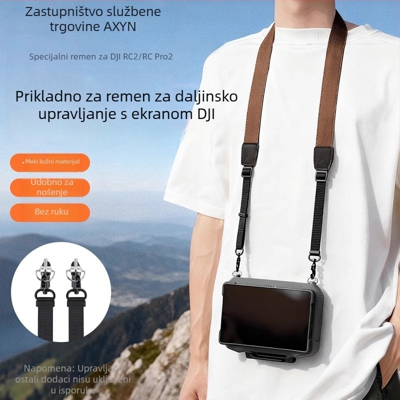AXYN PU kaiš za daljinsko upravljanje za Flip/Mini 3/4/5 Pro, Air 3S, Mavic 3 Pro, Mavic 4 Pro