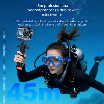 Vodootporno zaštitno kućište za DJI Action 6, antifog, od kaljenog stakla, kompatibilno s Action 6