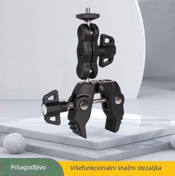 Metalna snažna stezna kliješta za fotografsku opremu — velika kliješta u obliku raka, univerzalni fiksni nosač, aluminijski spoj