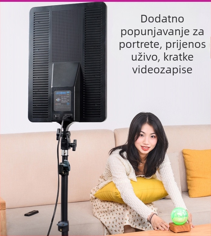 KJX-soft light Profesionalna fotografijska lampa, tri LED-ova od 100W, boja temperatura 3200–5700K, prilagodljiva jačina svjetla, 110–220V
