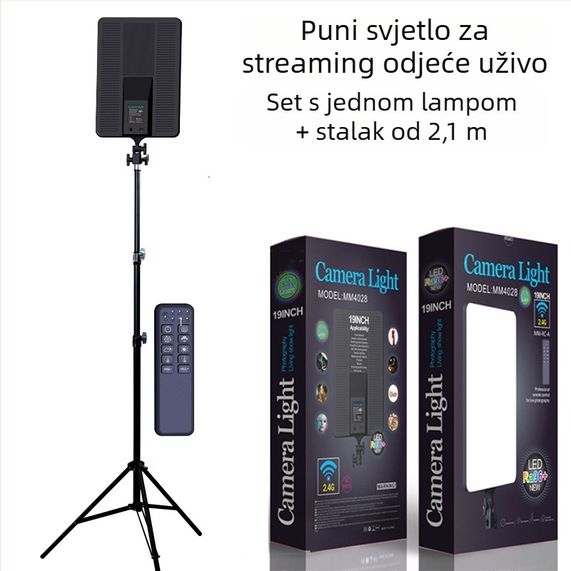 KJX-soft light Profesionalna fotografijska lampa, tri LED-ova od 100W, boja temperatura 3200–5700K, prilagodljiva jačina svjetla, 110–220V