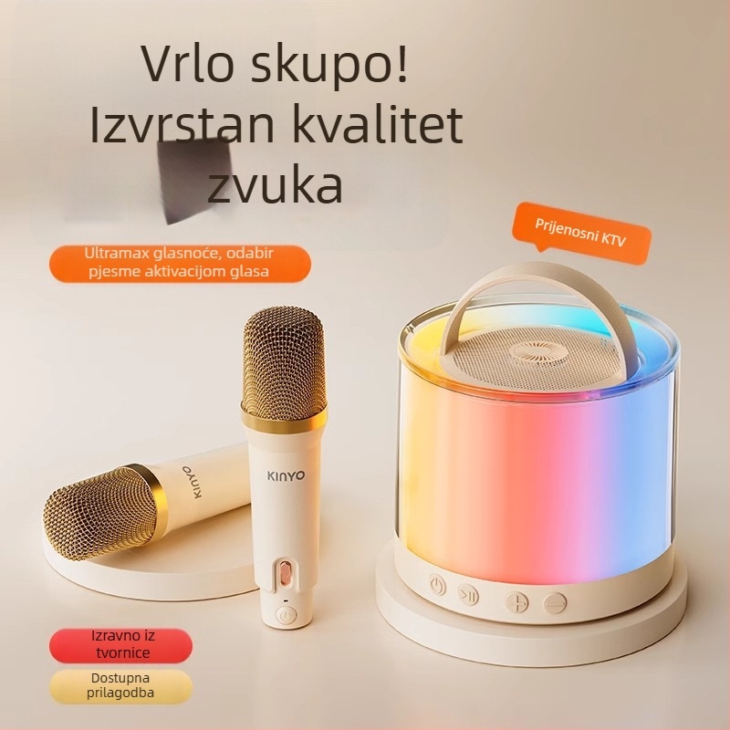 Bluetooth zvučnik s TF kartom, USB-C i Bluetooth 5.3; 2-kanalni zvuk, 100 Hz–20 kHz; izlaz <10 W; reprodukcija 3–4 h; TF kartica do 32 GB.