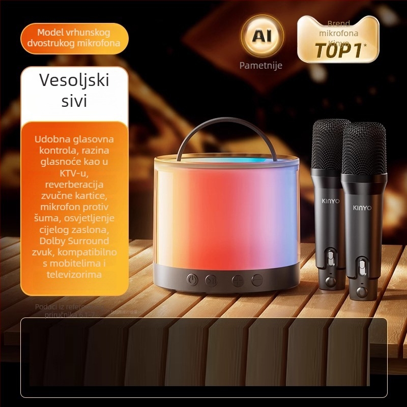 Bluetooth zvučnik s TF kartom, USB-C i Bluetooth 5.3; 2-kanalni zvuk, 100 Hz–20 kHz; izlaz <10 W; reprodukcija 3–4 h; TF kartica do 32 GB.