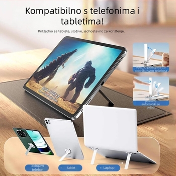 Sklopivi metalni nosač za tablet s rotacijskim mehanizmom – stolni nosač za iPad