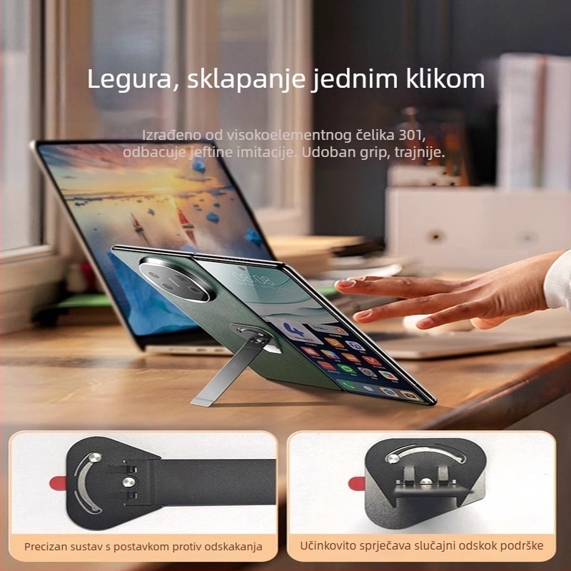 Sklopivi metalni nosač za tablet s rotacijskim mehanizmom – stolni nosač za iPad