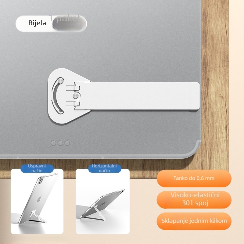 Sklopivi metalni nosač za tablet s rotacijskim mehanizmom – stolni nosač za iPad