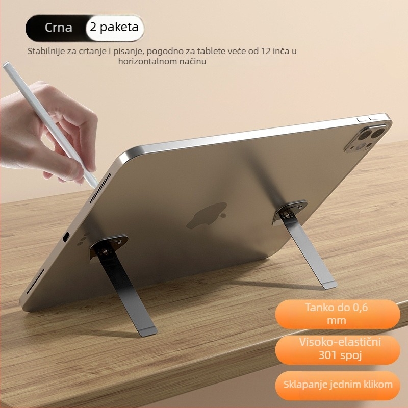 Sklopivi metalni nosač za tablet s rotacijskim mehanizmom – stolni nosač za iPad