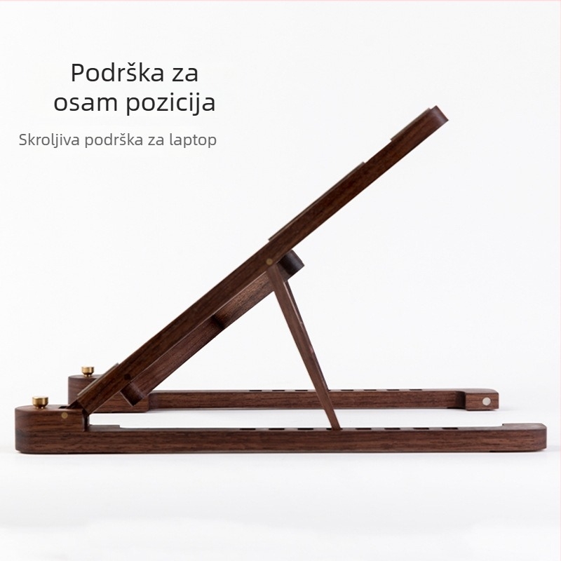 Stojalo za laptop – drveno, sklopivo, model HH-0123, univerzalna kompatibilnost