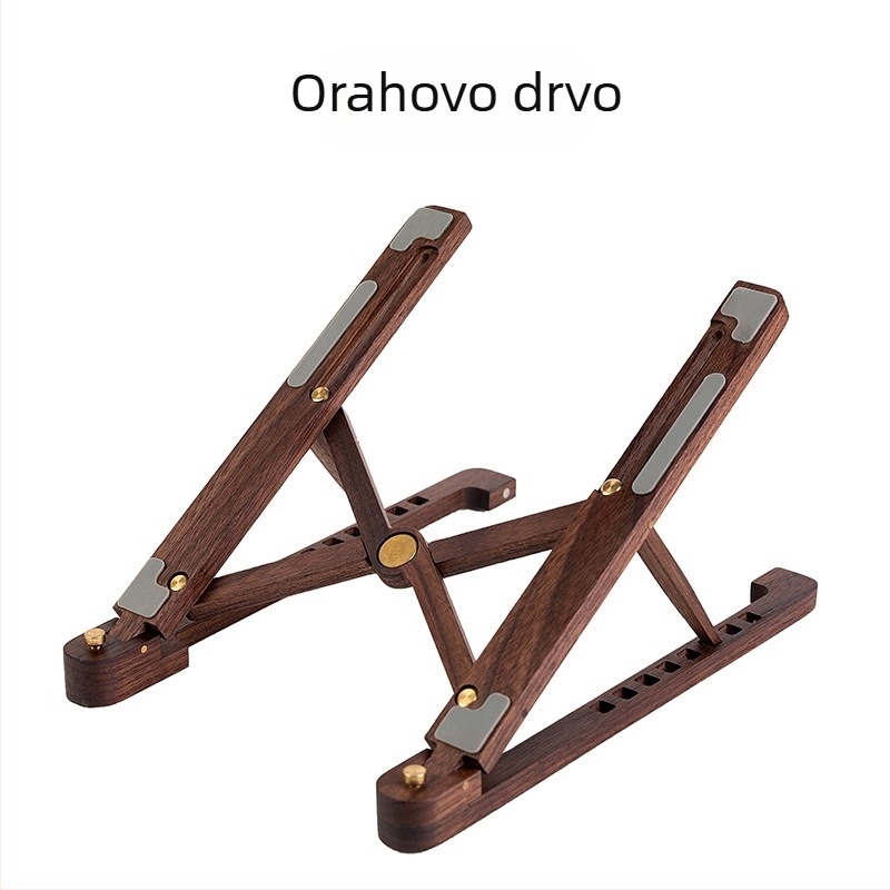 Stojalo za laptop – drveno, sklopivo, model HH-0123, univerzalna kompatibilnost