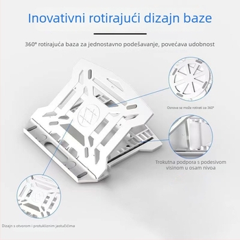 Nossi N2 stalak za laptop i tablet – sklopiv, podesiva visina, plastični