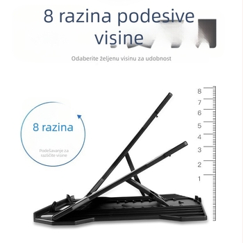 Nossi N2 stalak za laptop i tablet – sklopiv, podesiva visina, plastični