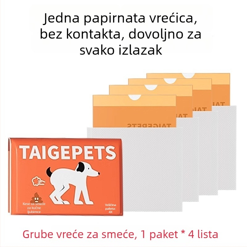 Hanchen debeli plastični vrećice za pse s plosnim otvorom, jednokratne