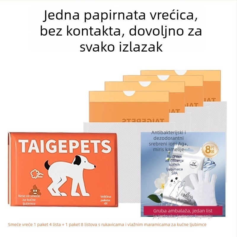 Hanchen debeli plastični vrećice za pse s plosnim otvorom, jednokratne