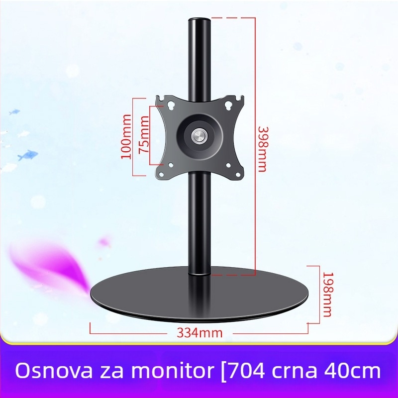 Stalak za monitor na stolu s 360° rotacijom, bez bušenja, podloga za podizanje visine stola