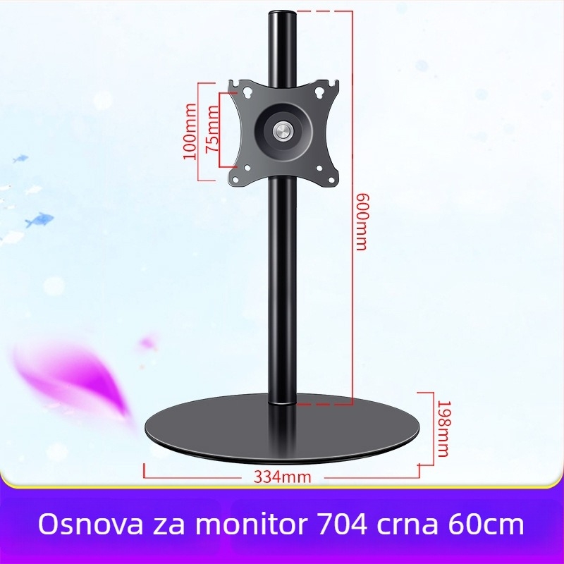Stalak za monitor na stolu s 360° rotacijom, bez bušenja, podloga za podizanje visine stola