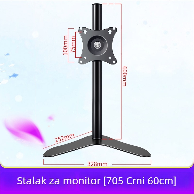 Stalak za monitor na stolu s 360° rotacijom, bez bušenja, podloga za podizanje visine stola