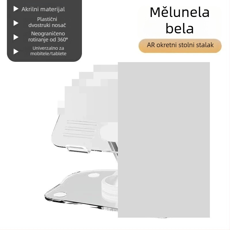 D06 Držač za tablet i telefon, dvostruki štap s preklopnim stalom, 360° rotacija, izrada po nacrtima, kompatibilan s iPad/iPhone generacijama; iPod touch 4. generacija; iPhone 3G/3GS.