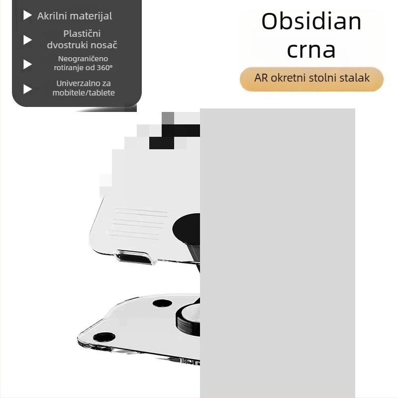 D06 Držač za tablet i telefon, dvostruki štap s preklopnim stalom, 360° rotacija, izrada po nacrtima, kompatibilan s iPad/iPhone generacijama; iPod touch 4. generacija; iPhone 3G/3GS.