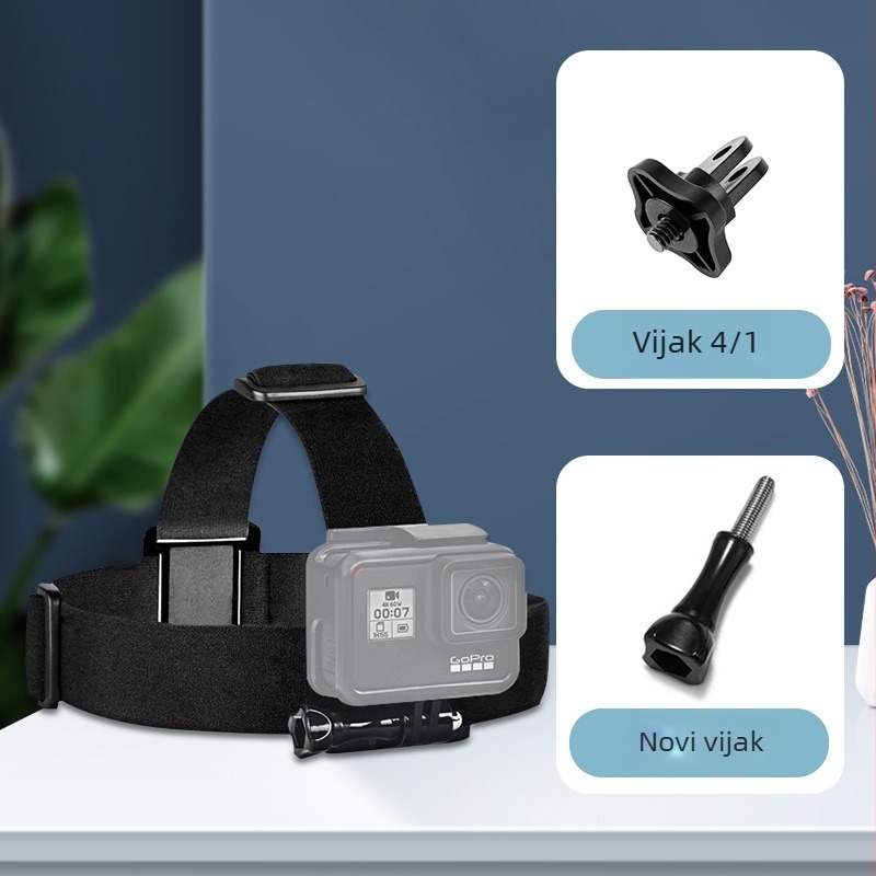 Fiksni držač ramena s 360° nosivim remenom za sportsku kameru; materijal platno + plast; kompatibilan sa svim sportskim kamerama; marka Neutral
