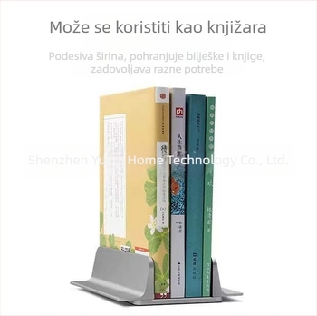 Stojak za laptop od aluminijske legure, vertikalni, univerzalni, model 2, masa 470 g