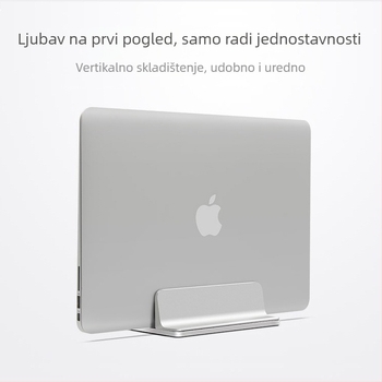 Stojak za laptop od aluminijske legure, vertikalni, univerzalni, model 2, masa 470 g