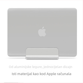 Stojak za laptop od aluminijske legure, vertikalni, univerzalni, model 2, masa 470 g