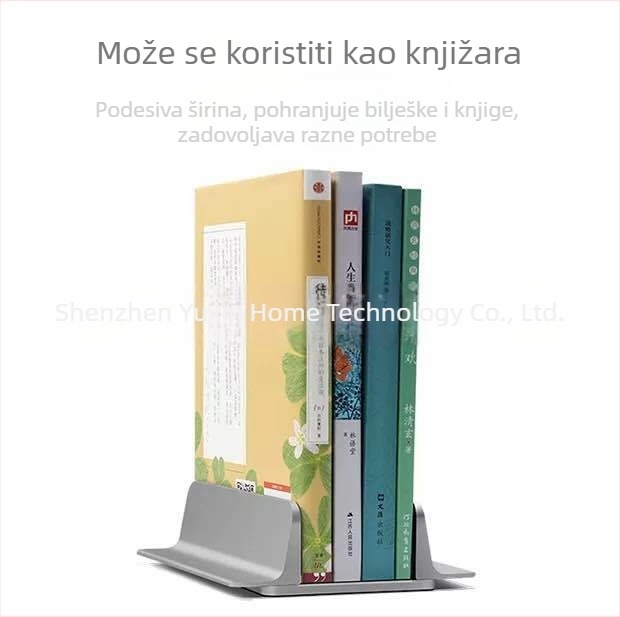 Stojak za laptop od aluminijske legure, vertikalni, univerzalni, model 2, masa 470 g