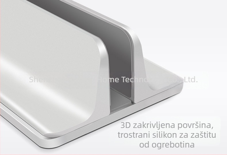 Stojak za laptop od aluminijske legure, vertikalni, univerzalni, model 2, masa 470 g