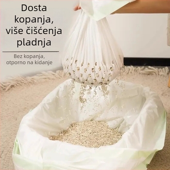 Jednokratna filtrirajuća vrećica za mačji pijesak (ravnog otvora, plastična, debela)