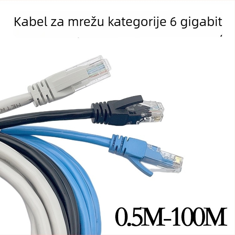 CAT6 Ethernet kabel, RJ-45, 1 Gbps, Copper Clad Aluminum (CCA), Twisted Pair
