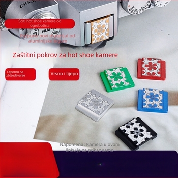Metalni zaštitni poklopac za hot shoe za digitalne fotoaparate; otporan na prašinu, dekorativan, s ugrađenim nivom.