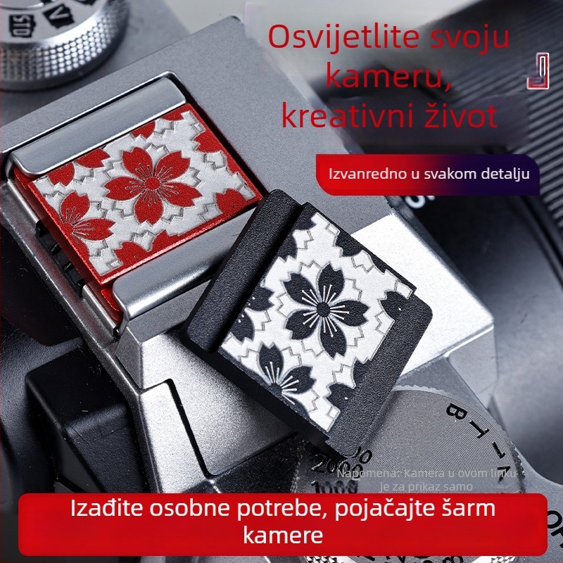 Metalni zaštitni poklopac za hot shoe za digitalne fotoaparate; otporan na prašinu, dekorativan, s ugrađenim nivom.