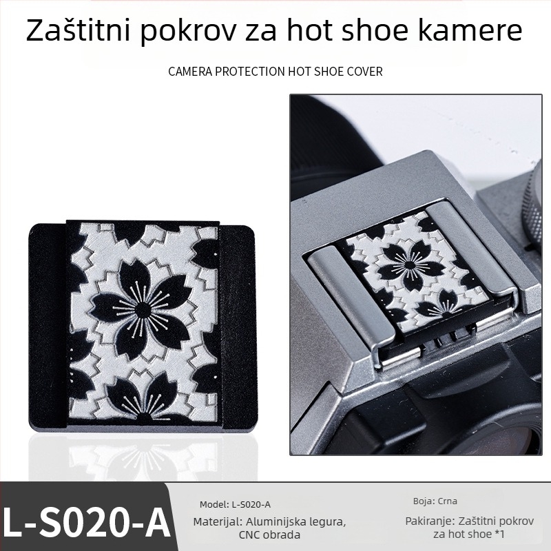 Metalni zaštitni poklopac za hot shoe za digitalne fotoaparate; otporan na prašinu, dekorativan, s ugrađenim nivom.