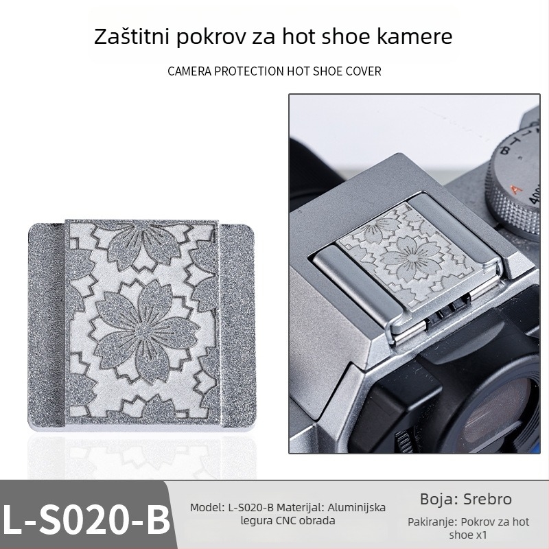 Metalni zaštitni poklopac za hot shoe za digitalne fotoaparate; otporan na prašinu, dekorativan, s ugrađenim nivom.