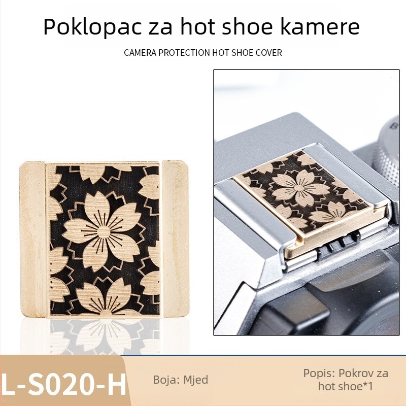 Metalni zaštitni poklopac za hot shoe za digitalne fotoaparate; otporan na prašinu, dekorativan, s ugrađenim nivom.