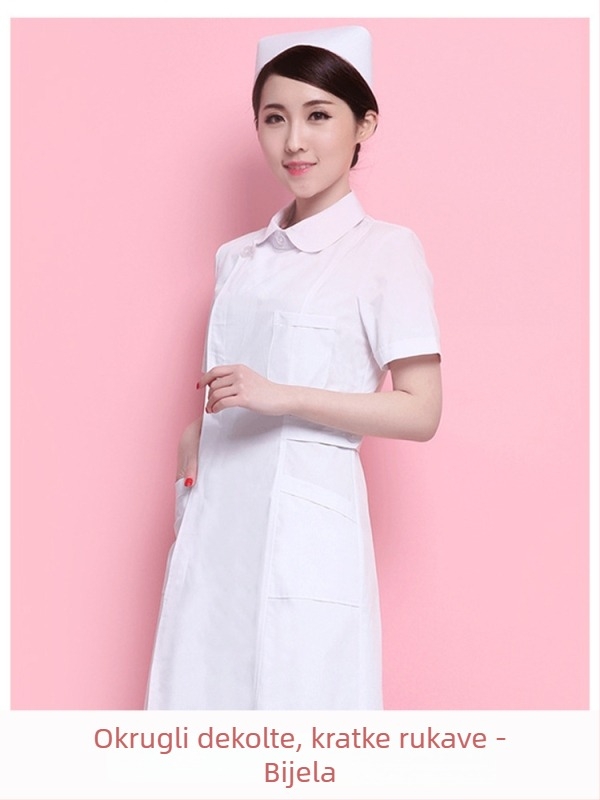 Medicinska uniforma: vršni dio s djelomičnim kopčanjem, okrugli ovratnik, dugi rukavi, zimska uska silueta; pamuk 90–95% za medicinsko osoblje u dentalnim i kozmetičkim klinikama