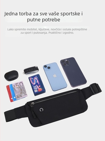 Sportski pojas za struk – Oxford tkanina, prozračan, vodootporan, ultra lagan, unisex, za aktivnosti na otvorenom